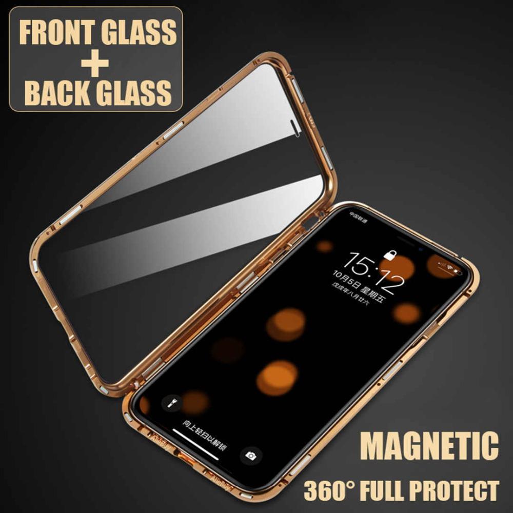 iPhone XR Electronic Auto-Fit (Front+ Back) Glass Magnetic Case