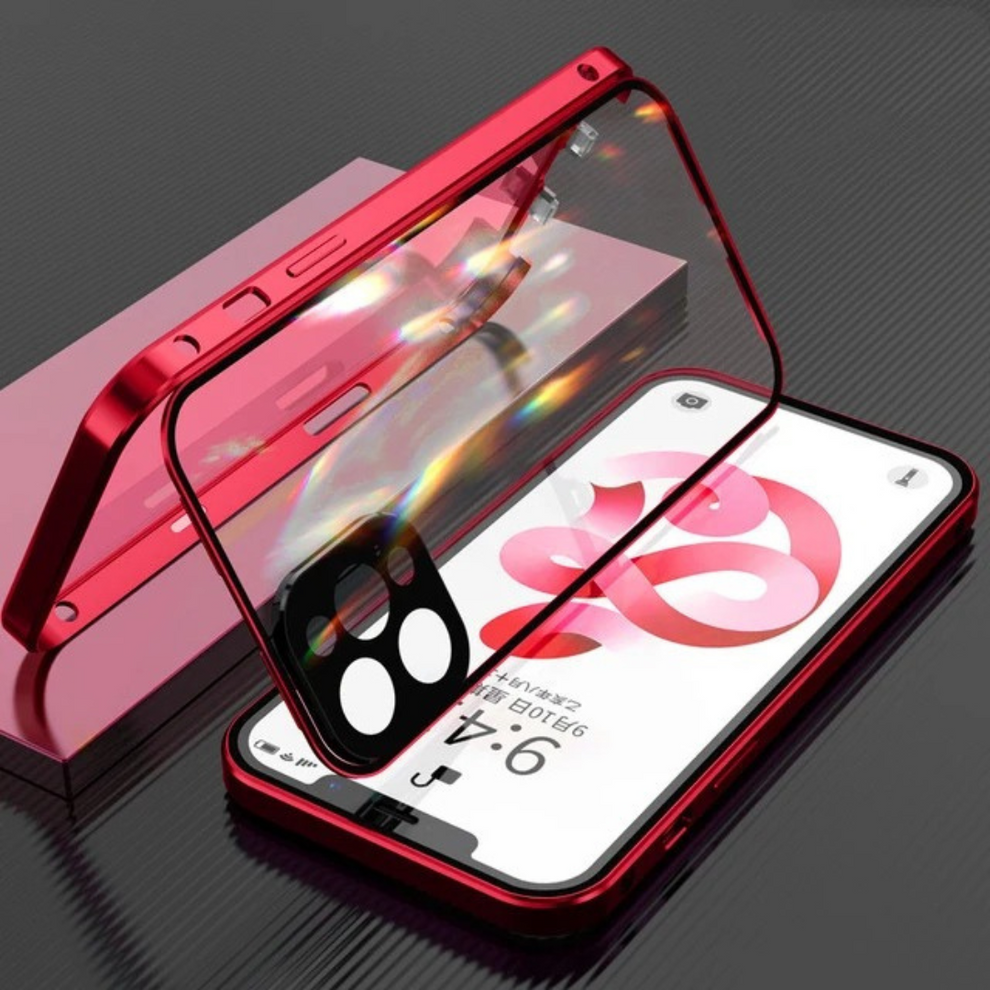 Exclusive Privacy Magnetic Glass Phone Case With 360° Protection ( iPhone )