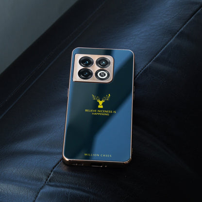 OnePlus 9 Pro Electroplating Reindeer Pattern Glass Case