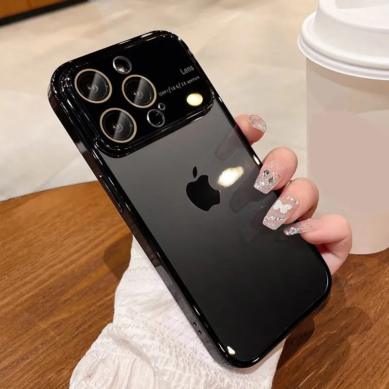 Luxury Plating Transparent Window Lens Case - iPhone