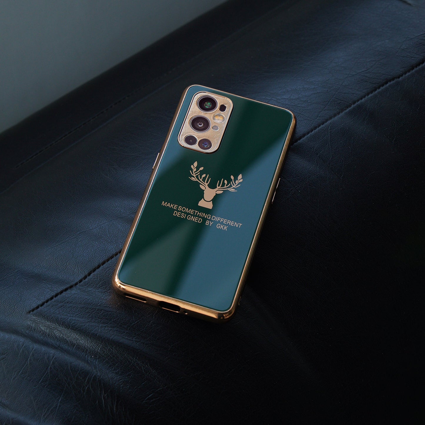 OnePlus 9 Pro Electroplating Reindeer Pattern Glass Case