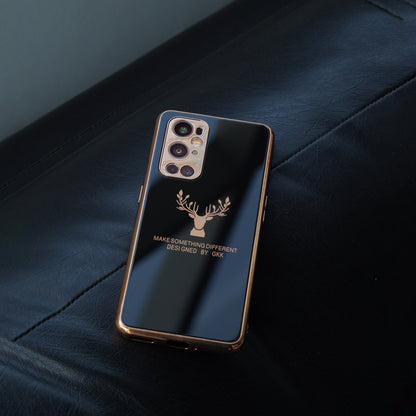 OnePlus 9 Pro Electroplating Reindeer Pattern Glass Case