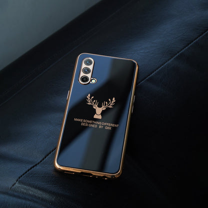 OnePlus 9 Pro Electroplating Reindeer Pattern Glass Case