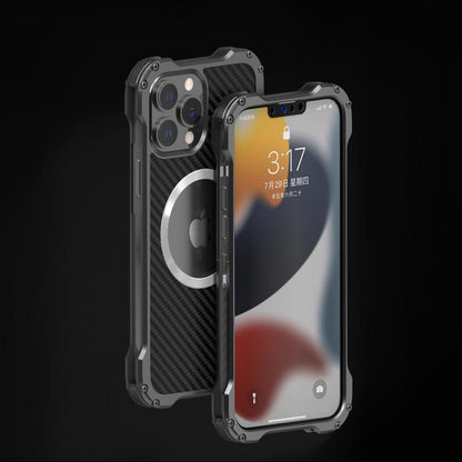 R-Just Aluminium Carbon Fiber Case - iPhone