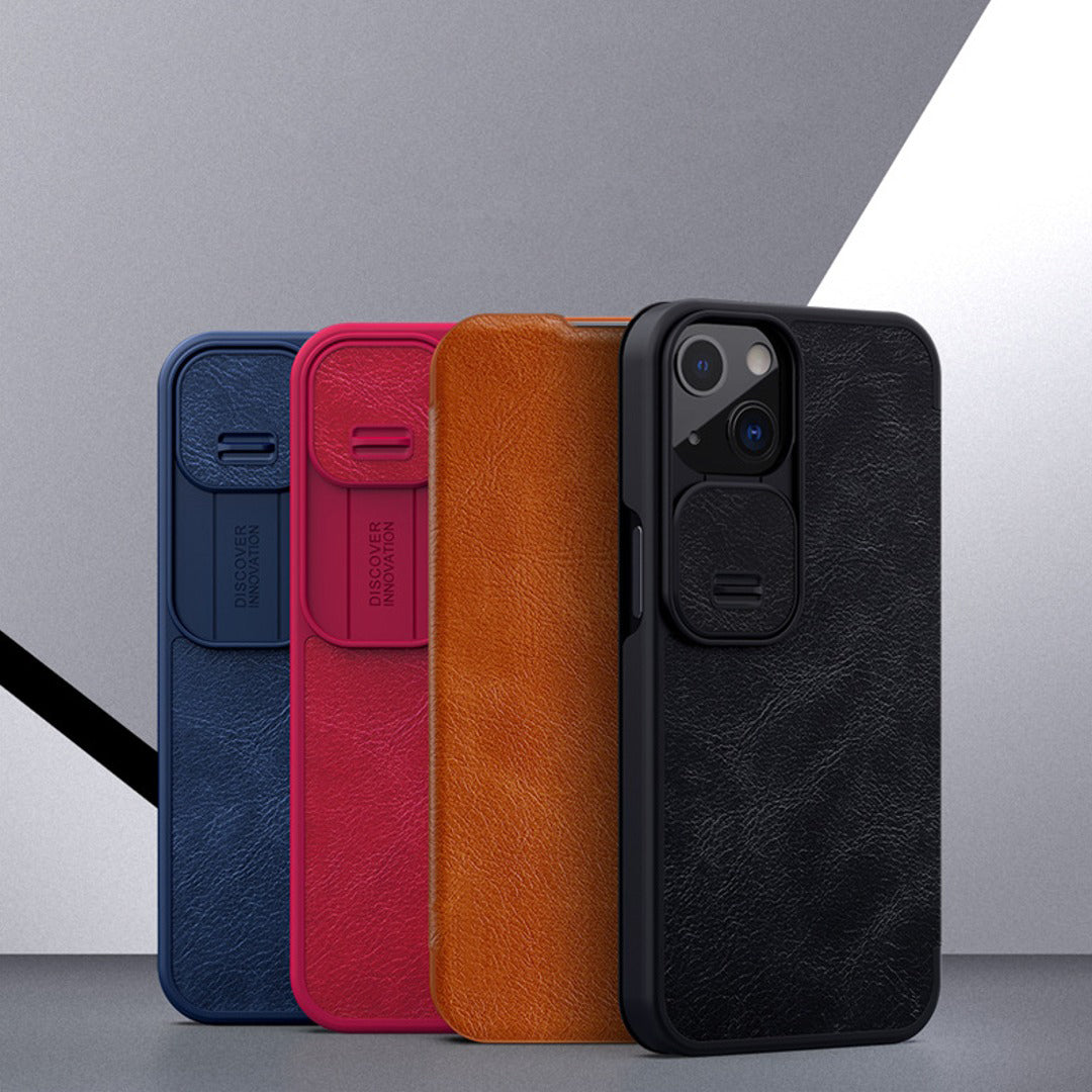 Camera Protection Qin Leather Flip Case