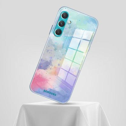 Watercolor Splatter Glass Back Case - Samsung