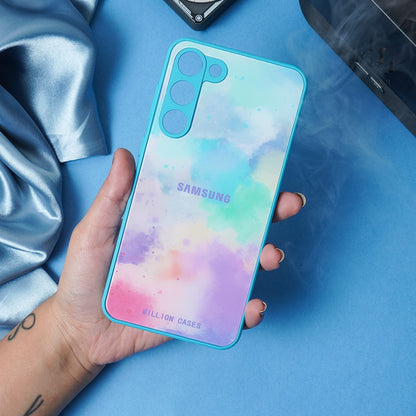 Watercolor Splatter Glass Back Case - Samsung