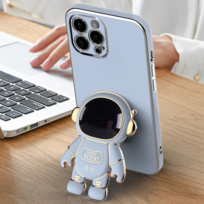 iPhone 14 Series Luxurious Astronaut Bracket Case