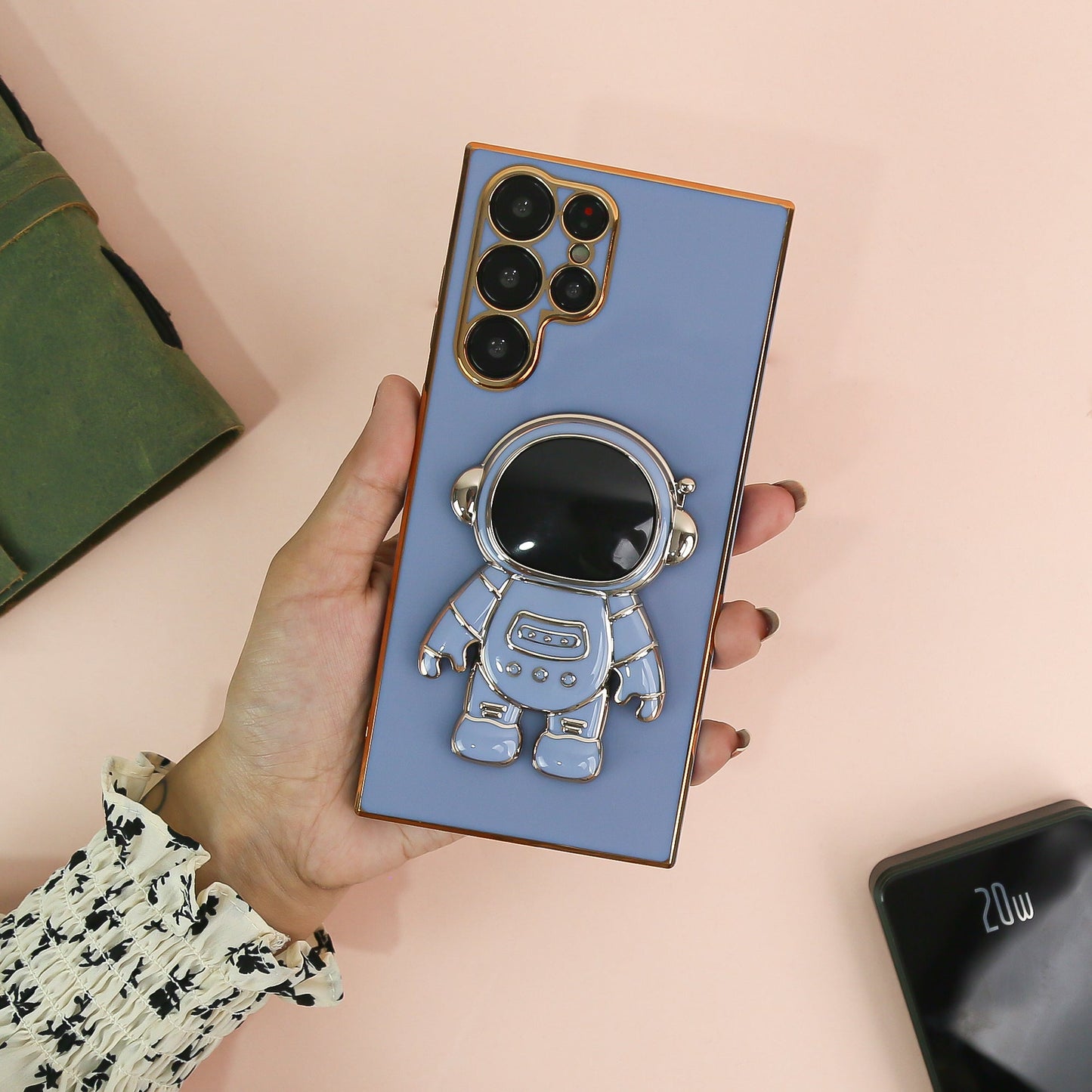 Luxurious Astronaut Bracket Phone Case - Samsung