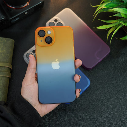 Frosted Matte Gradient Back Case - iPhone