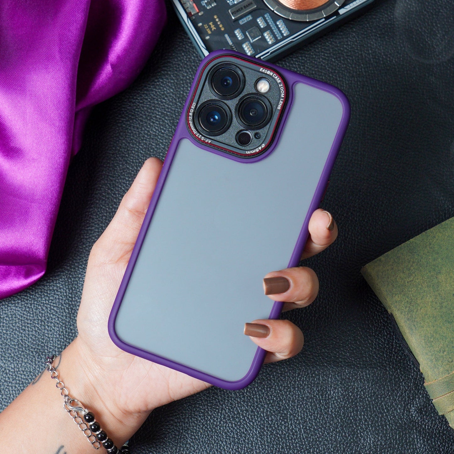 Luxury Matte Shockproof Armor Case -iPhone