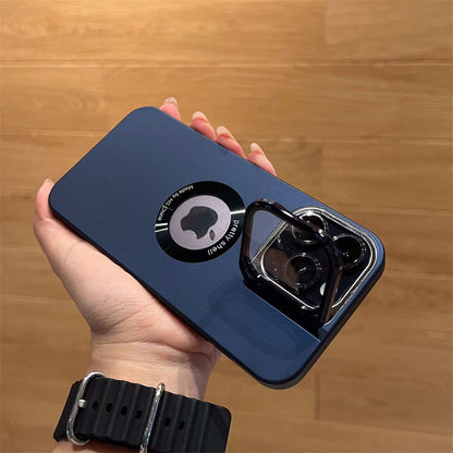 Luxury Camera Protector Stand Case With Logo Cut  - iPhone