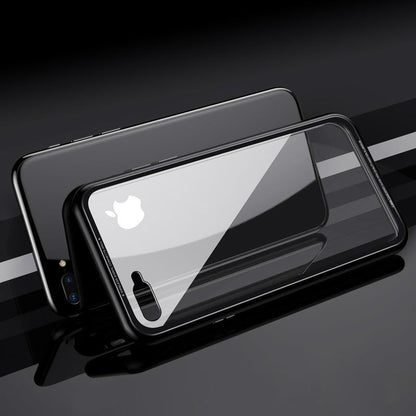 New Electronic Auto-Fit Magnetic Glass Case for iPhone