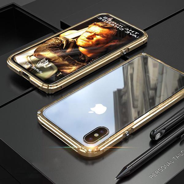 New Electronic Auto-Fit Magnetic Glass Case for iPhone