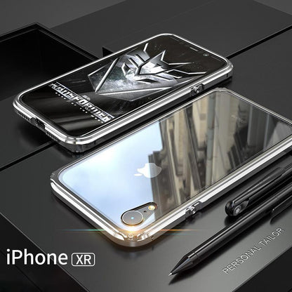 New Electronic Auto-Fit Magnetic Glass Case for iPhone