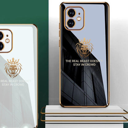 iPhone 11 Series Electroplating Lion Pattern Case