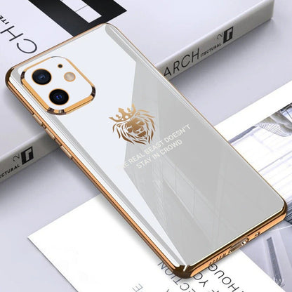 iPhone 11 Series Electroplating Lion Pattern Case