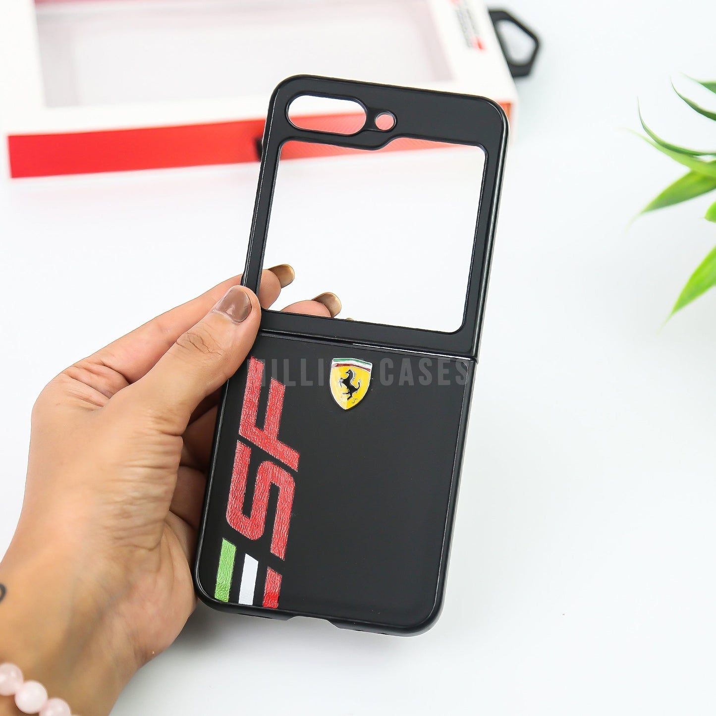 Galaxy Z Flip5 Speed Edition Ferrari Leather Case