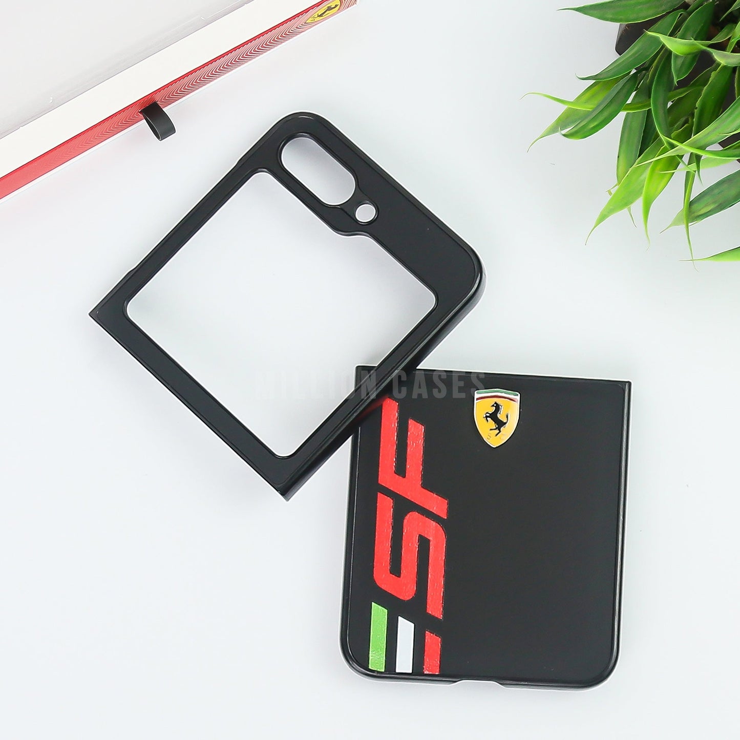 Galaxy Z Flip5 Speed Edition Ferrari Leather Case