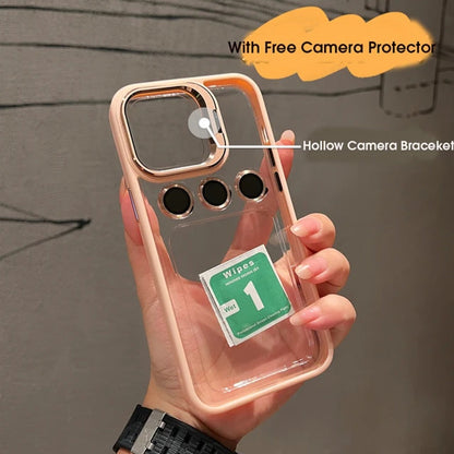 Luxury Camera Lens Flip Bracket Case - iPhone