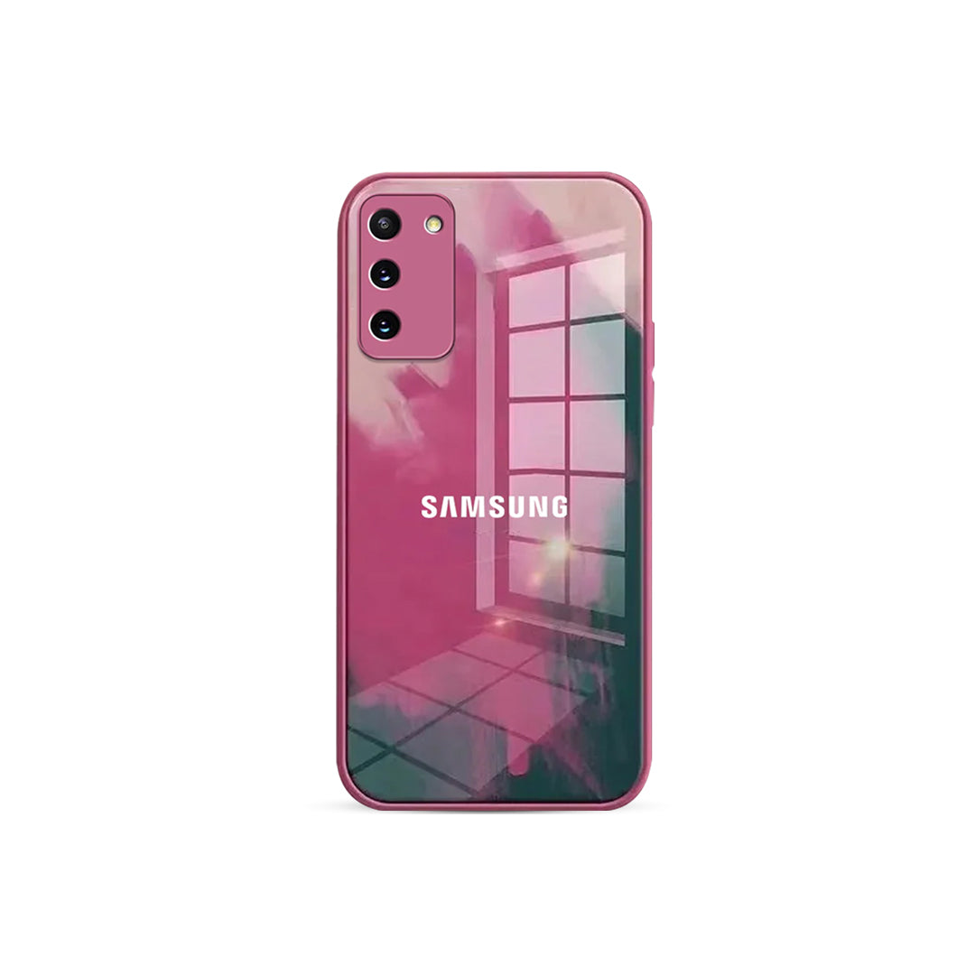 Moire Color Pattern Glass Case - Samsung