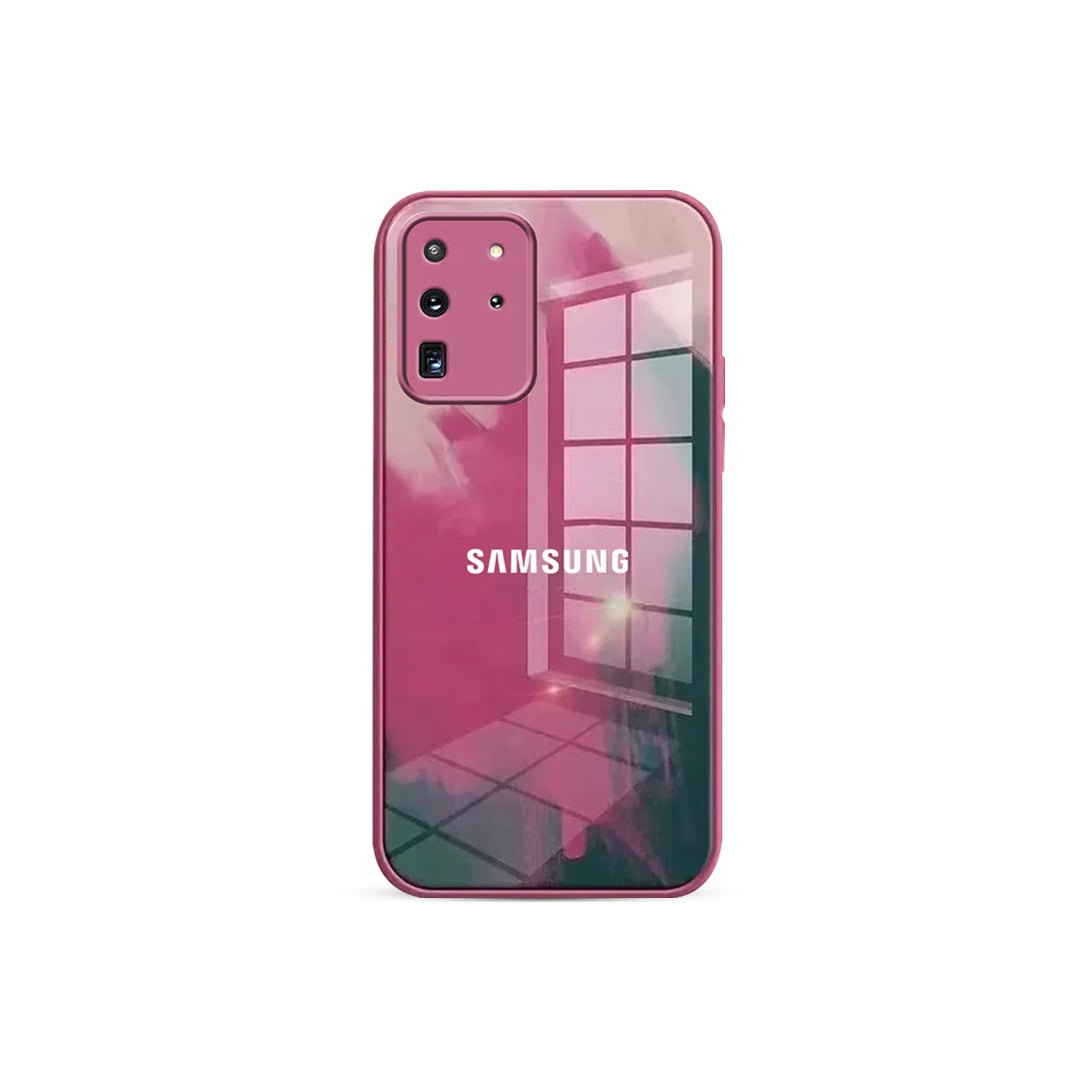 Moire Color Pattern Glass Case - Samsung