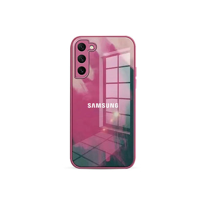 Moire Color Pattern Glass Case - Samsung