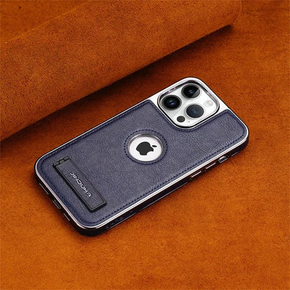 Genuine Leather Bracket Holder Case - iPhone