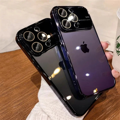 Luxury Plating Transparent Window Lens Case - iPhone