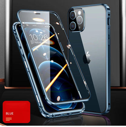 iPhone 12 Series Auto Fit Magnetic Glass Camera Protective Case