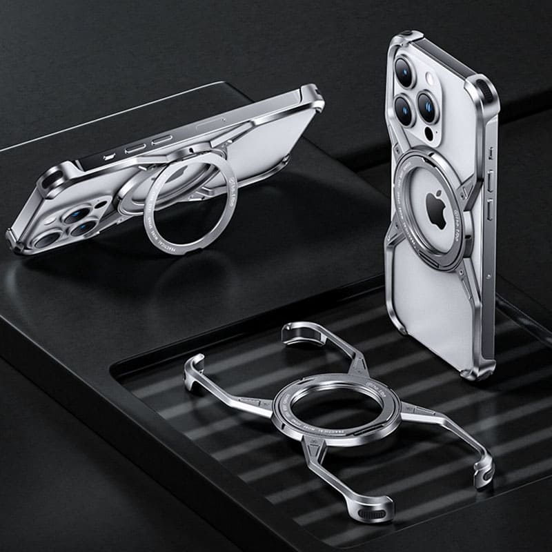 X Metal Rotating Minimal Magnetic Phone Case