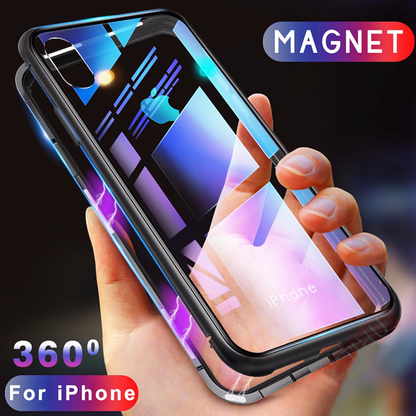 iPhone XS Max Electronic Auto-Fit Magnetic Transparent Glass Case