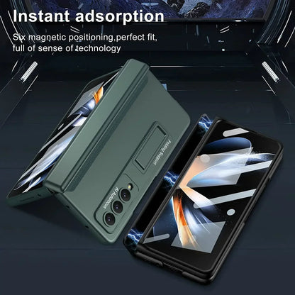 Galaxy Z Fold Series Bumper Protection Case With Kickstand