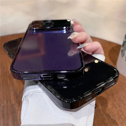 Luxury Plating Transparent Window Lens Case - iPhone