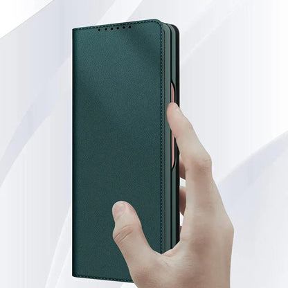 Galaxy Z Fold3 Leather Texture Flip Case