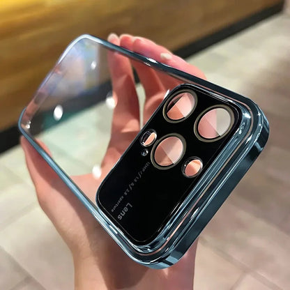 Luxury Plating Transparent Window Lens Case - iPhone