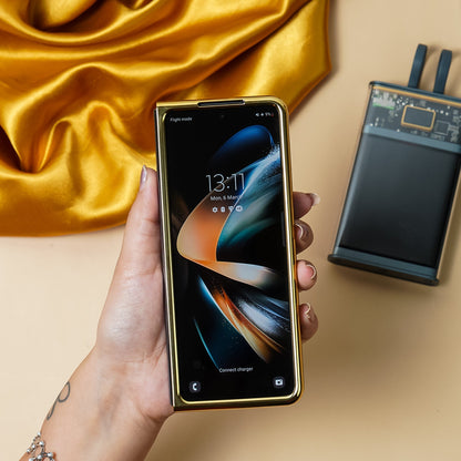 Galaxy Z Fold3 Crafted Gold Luxurious Camera Protective Case