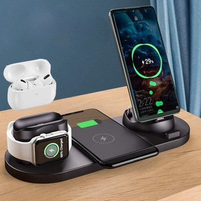 6 in 1 Multi Function Wireless Charger Stand