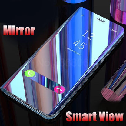 Galaxy M32 Mirror Clear View Flip Case