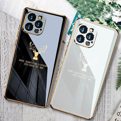 iPhone 12 Series Electroplating Deer Pattern Case