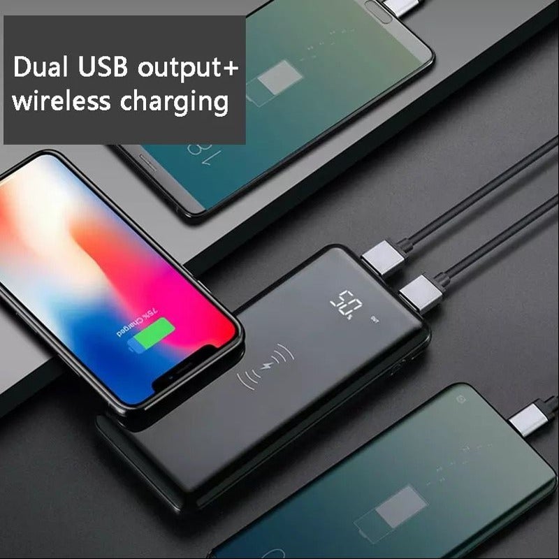 Wireless Charger Power Bank Authentic Qi 10000 mAh