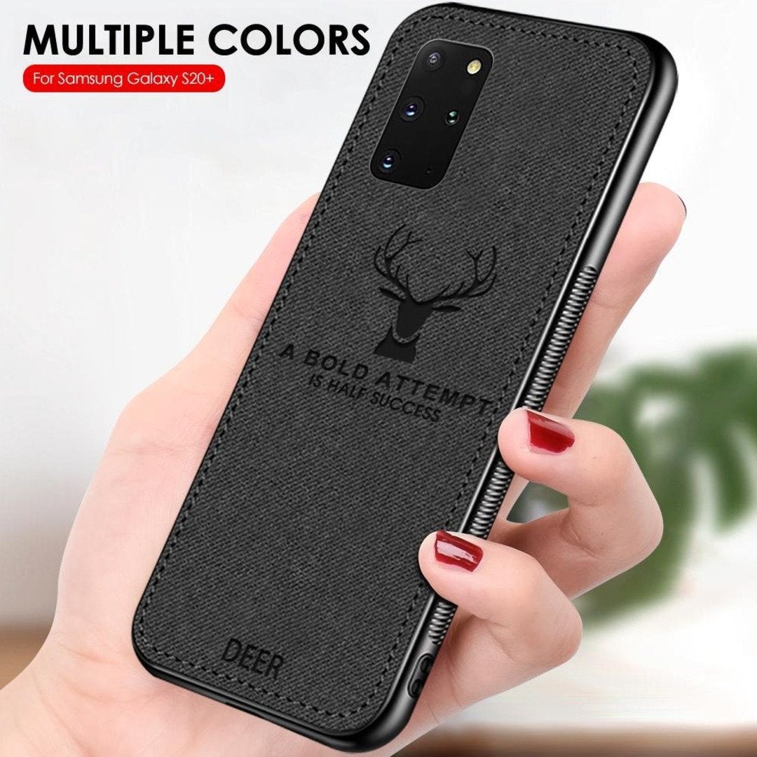 Galaxy S20 Plus (3 in 1 Combo) Deer Case + Tempered Glass + Earphones