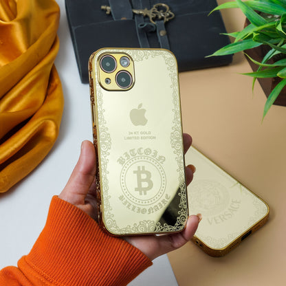 iPhone 15 Series Crafted Gold Luxurious Camera Protective Case