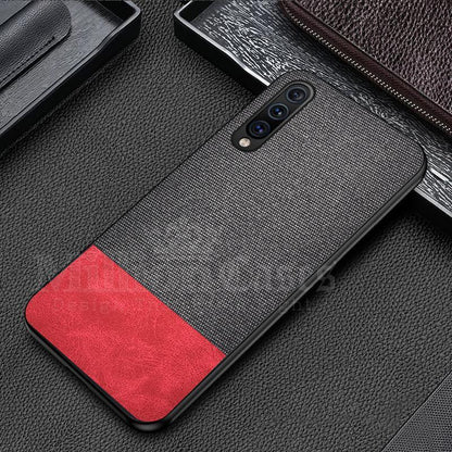 Galaxy A70 Two-tone Leather Textured Matte Case