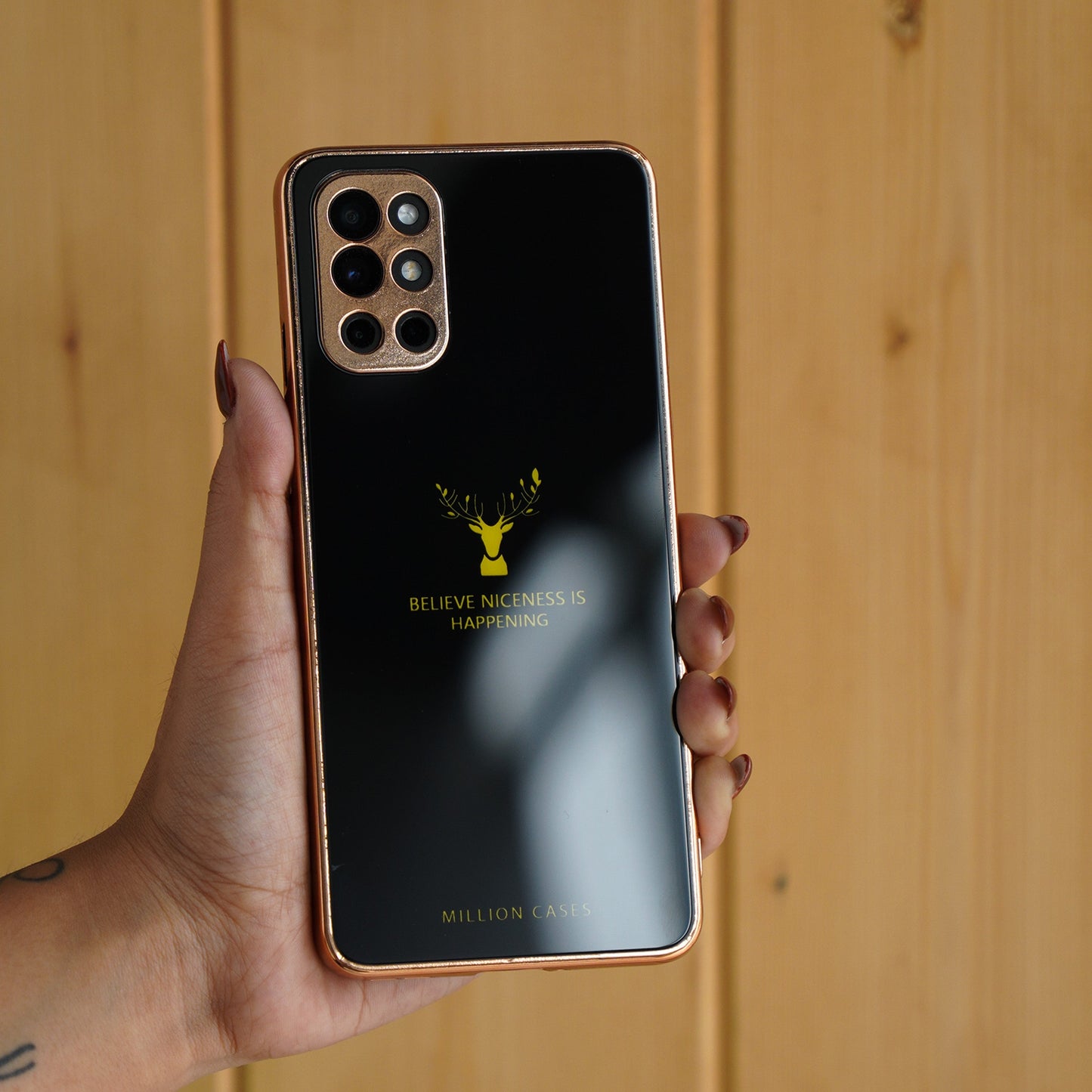 OnePlus 9 Pro Electroplating Reindeer Pattern Glass Case