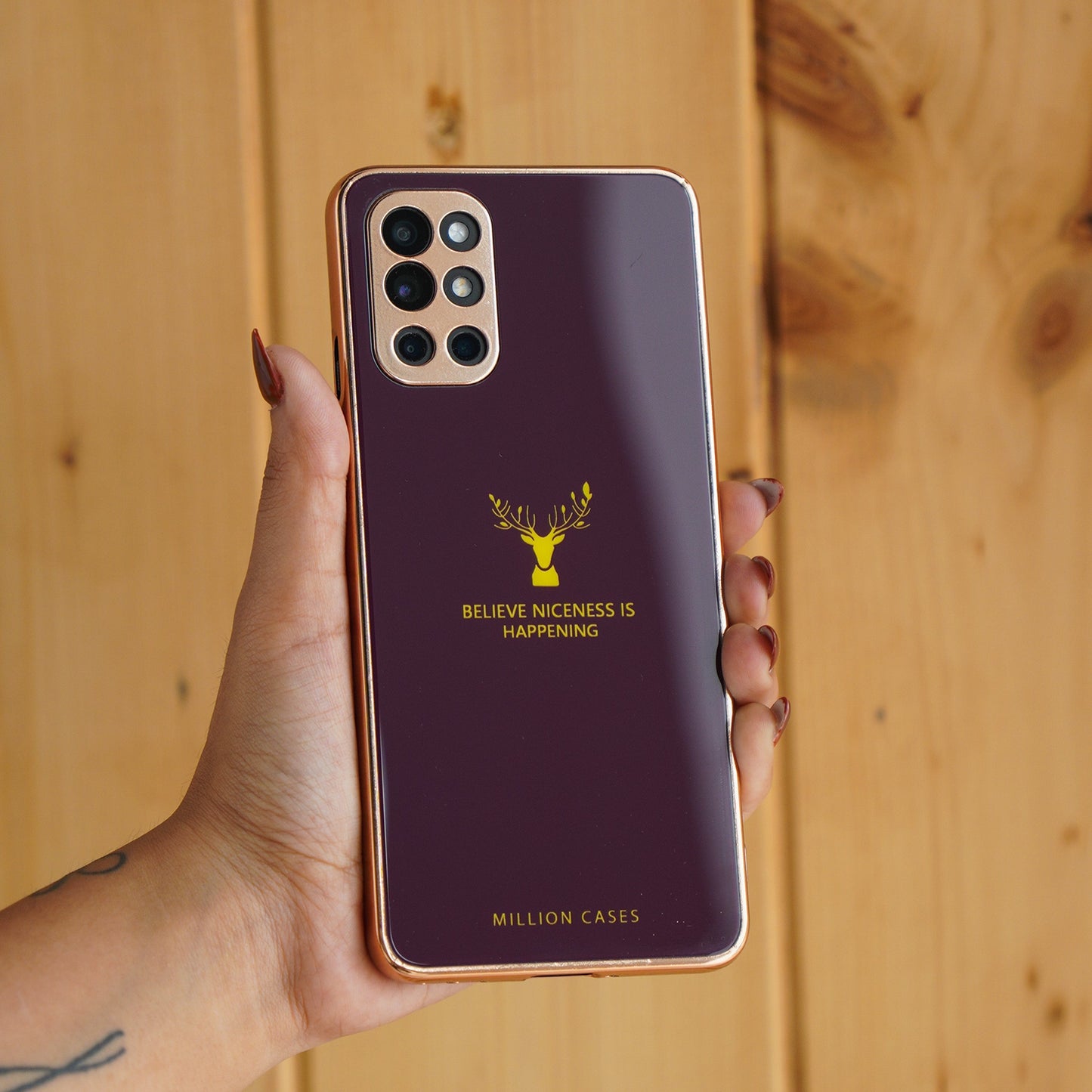 OnePlus 9 Pro Electroplating Reindeer Pattern Glass Case