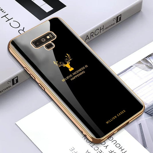 Galaxy Note 9 Electroplating Deer Pattern Glass Case