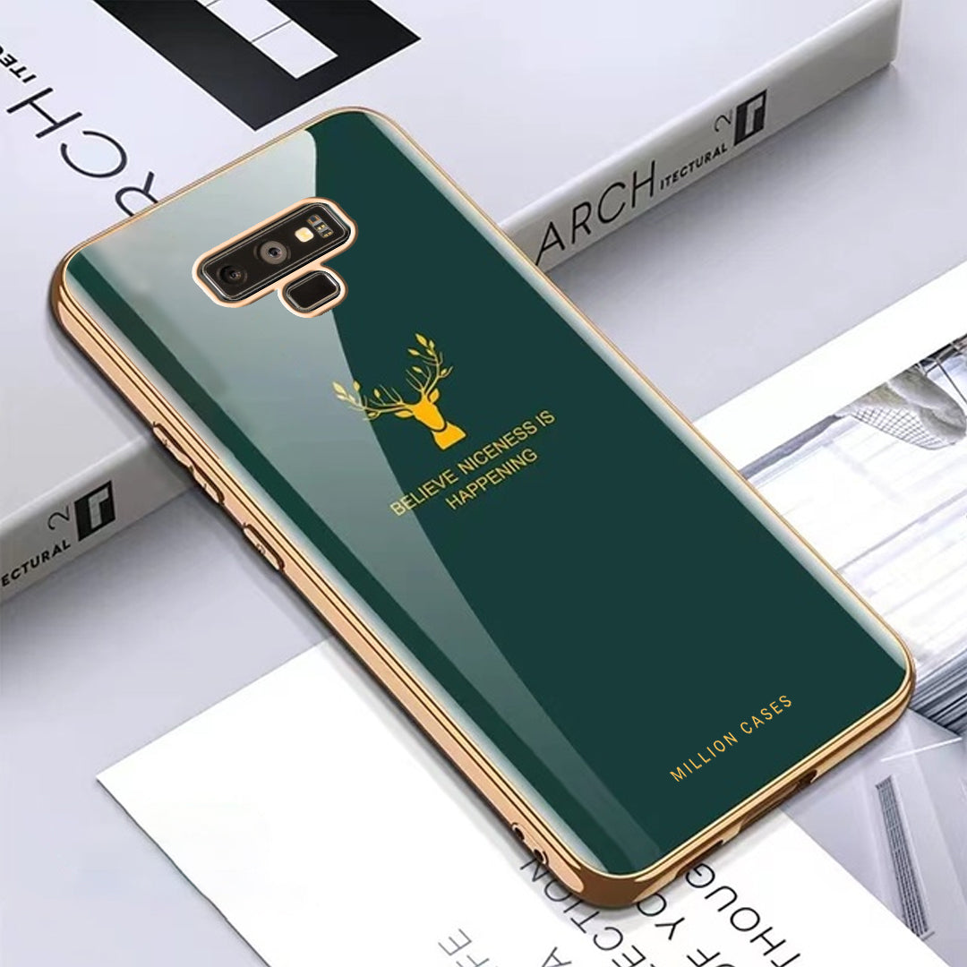 Galaxy Note 9 Electroplating Deer Pattern Glass Case