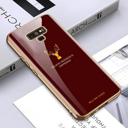 Galaxy Note 9 Electroplating Deer Pattern Glass Case