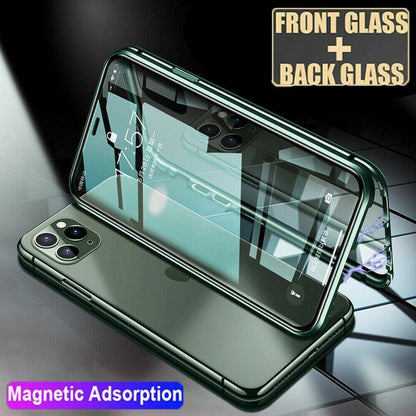 iPhone 11 Series Electronic Auto-Fit (Front+ Back) Glass Magnetic Case